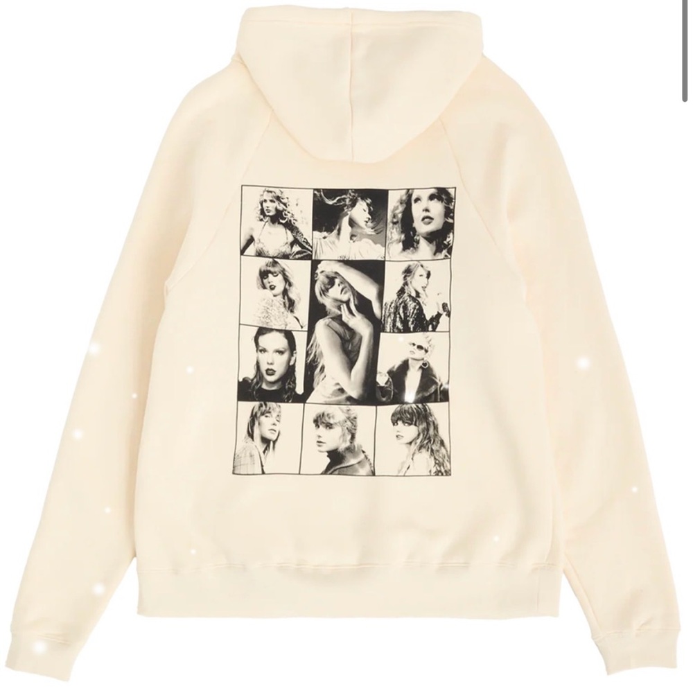 Taylor Swift Eras Tour Beige Hoodie